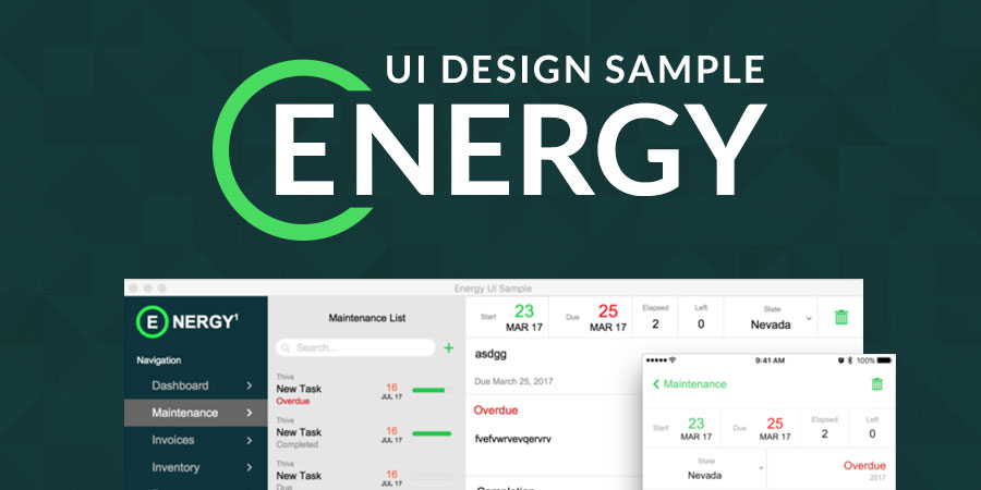 UI Design Sample - Energy